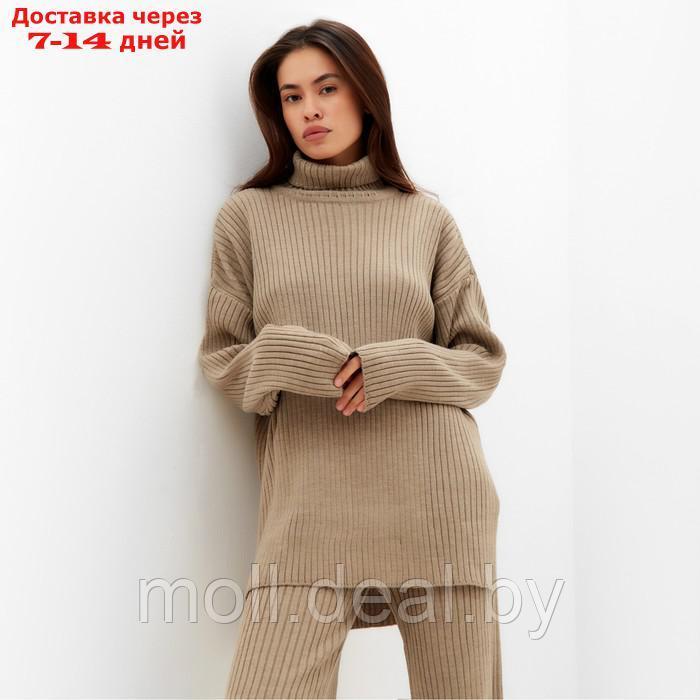 Костюм женский MIST (свитер и брюки), бежевый, р. S (40-42) - фото 2 - id-p220926775