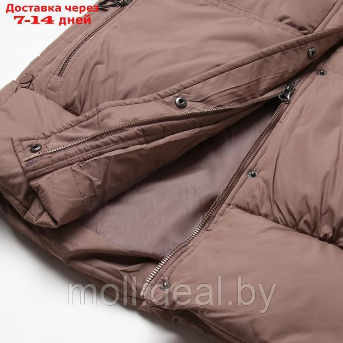 Куртка женская зимняя, цвет бежевый, размер 48 - фото 5 - id-p220926784