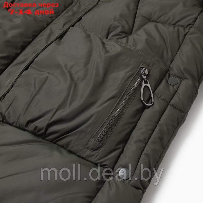 Куртка женская зимняя, цвет хаки, размер 50 - фото 4 - id-p220926787