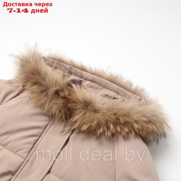 Куртка женская зимняя, цвет бежевый, размер 48 - фото 2 - id-p220926788