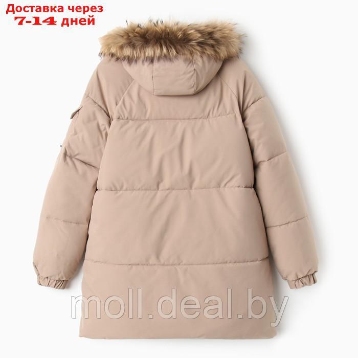 Куртка женская зимняя, цвет бежевый, размер 48 - фото 6 - id-p220926788