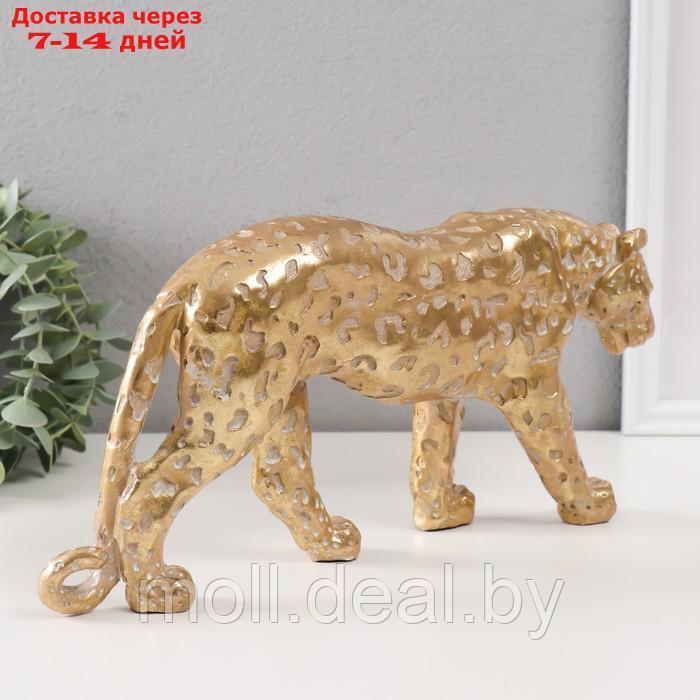 Сувенир полистоун "Леопард" золото 32х6,5х16 см - фото 2 - id-p220928791