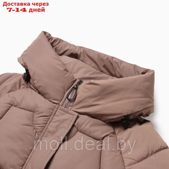 Куртка женская зимняя, цвет бежевый, размер 52 - фото 2 - id-p220926794