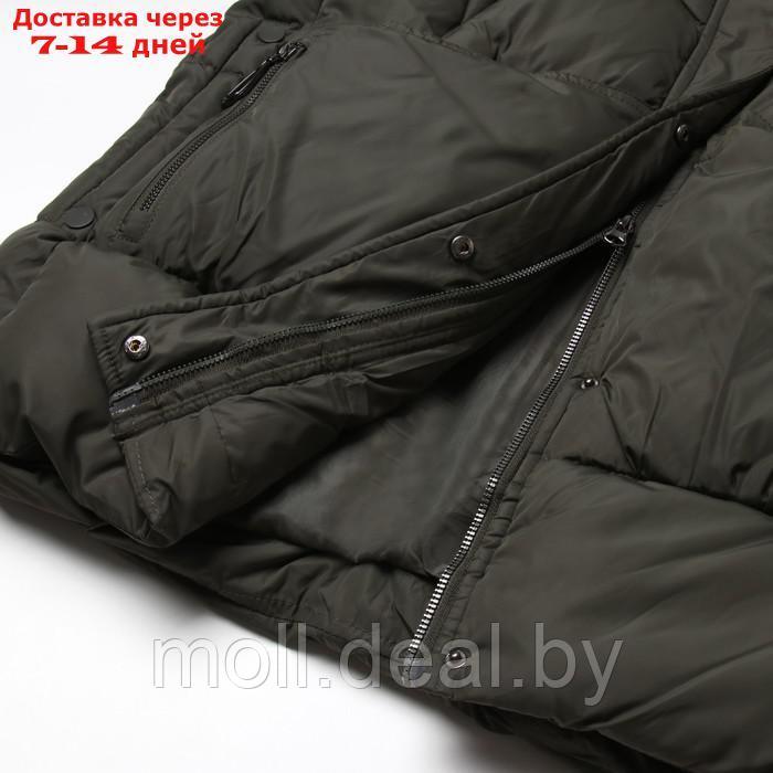 Куртка женская зимняя, цвет хаки, размер 52 - фото 5 - id-p220926797