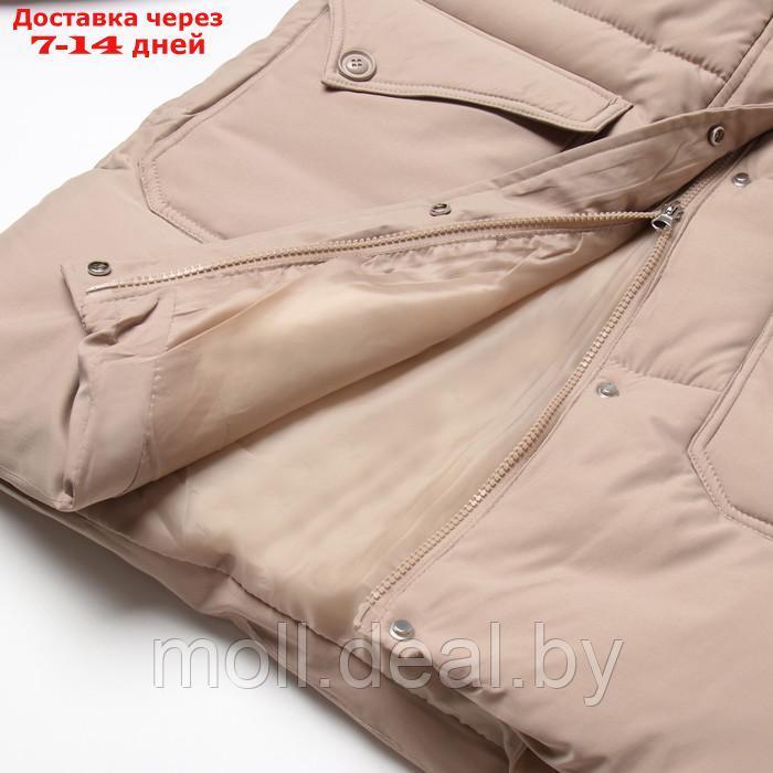 Куртка женская зимняя, цвет бежевый, размер 50 - фото 4 - id-p220926798