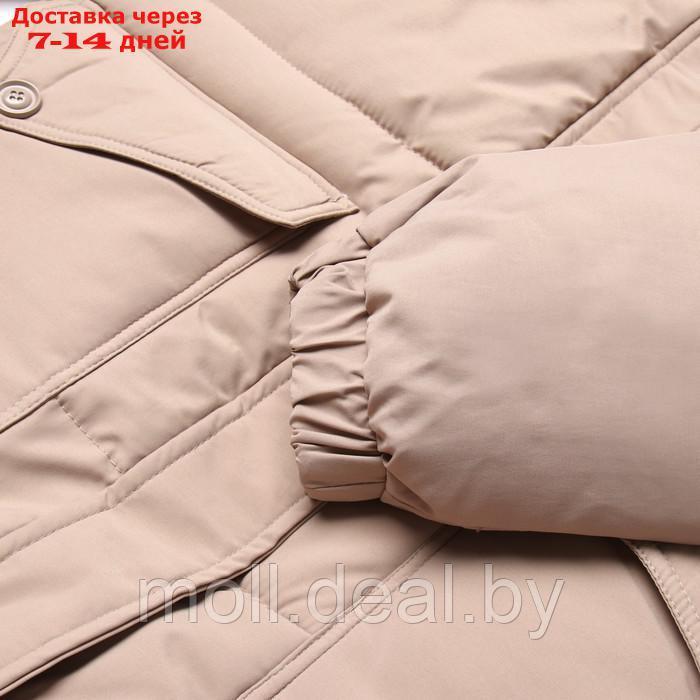 Куртка женская зимняя, цвет бежевый, размер 46 - фото 3 - id-p220926815