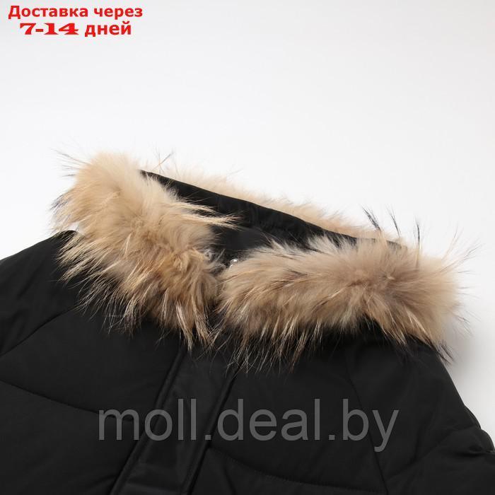 Куртка женская зимняя, цвет чёрный, размер 48 - фото 2 - id-p220926816