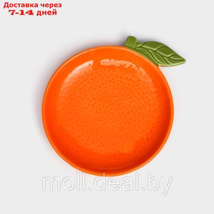 Тарелка "Апельсин", керамика, оранжевый,18 см, Иран