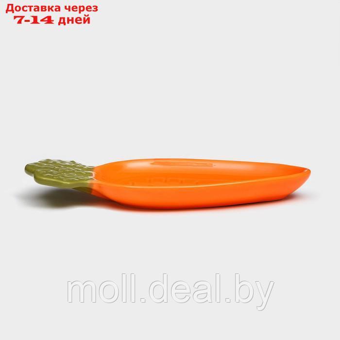 Тарелка "Морковь", плоская, керамика, оранжевая, 25 см, Иран - фото 2 - id-p220926912