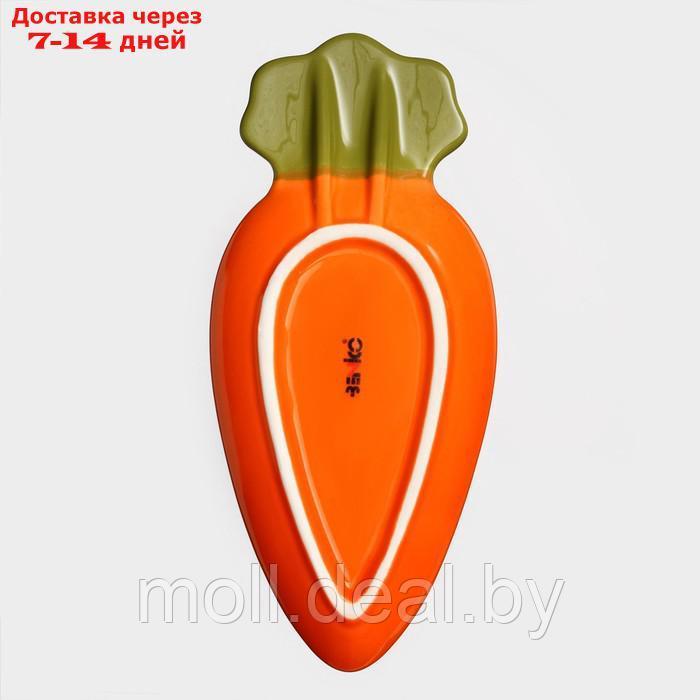 Тарелка "Морковь", плоская, керамика, оранжевая, 25 см, Иран - фото 3 - id-p220926912