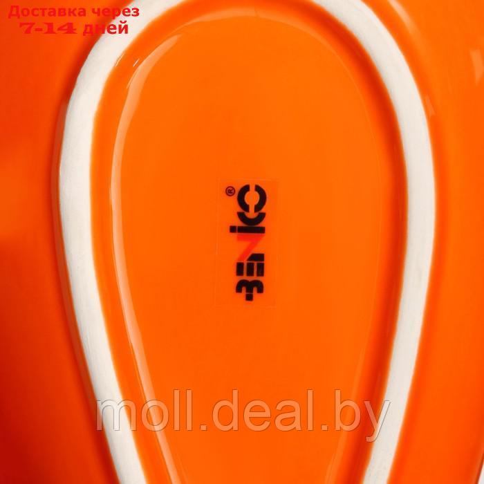 Тарелка "Морковь", плоская, керамика, оранжевая, 25 см, Иран - фото 4 - id-p220926912