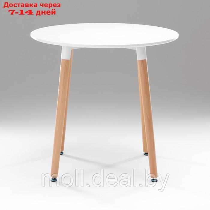 Стол на деревянных ножках HY-T06, белый, размер 80х74 см - фото 2 - id-p220928934