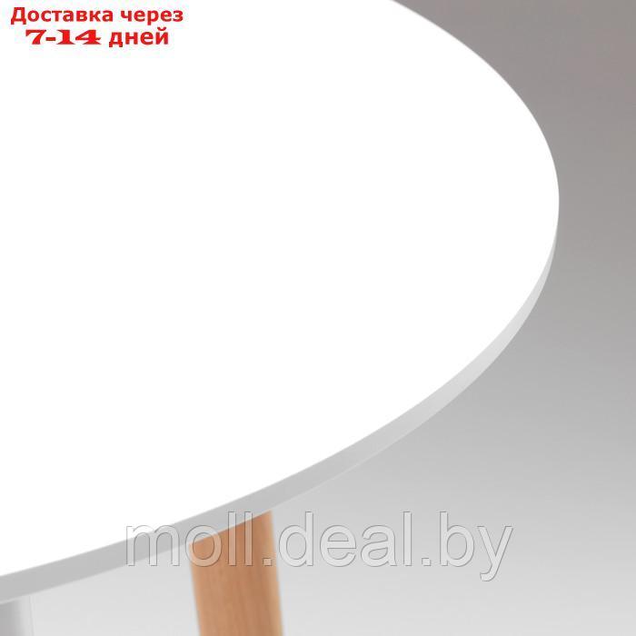 Стол на деревянных ножках HY-T06, белый, размер 80х74 см - фото 3 - id-p220928934