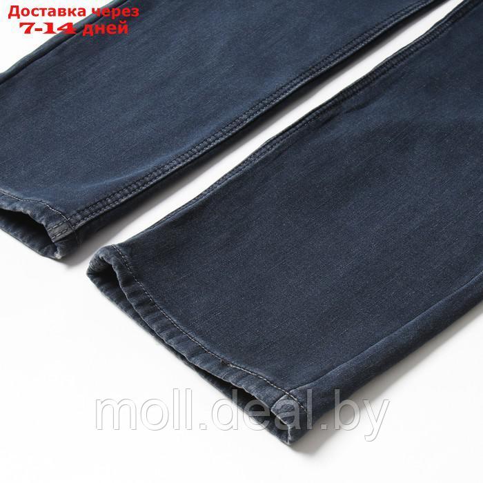 Джинсы утеплённые мужские, цвет тёмно-синий размер 33 (48/50) - фото 4 - id-p220929924
