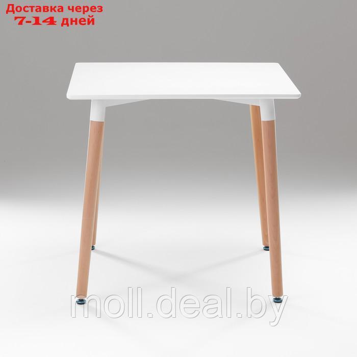 Стол на деревянных ножках HY-T03, белый, размер 80х80х74 см - фото 2 - id-p220928941