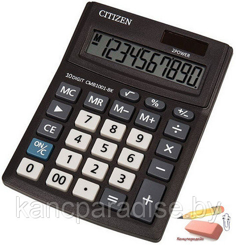 Калькулятор Citizen CMB-1001 BK, 10-разрядный, 137х102х31 мм., арт.CMB1001BK - фото 1 - id-p220957750