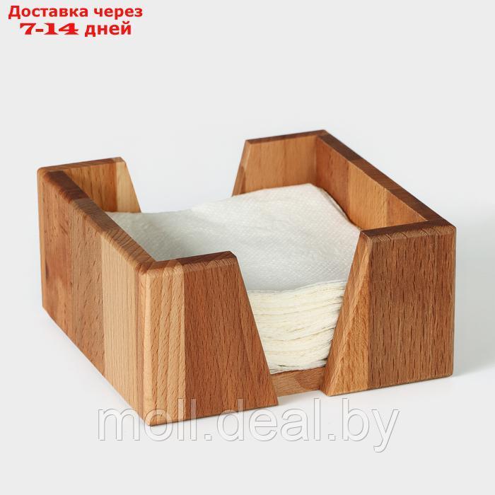 Салфетница деревянная Adelica, 14×14×7 см, бук - фото 1 - id-p220928976