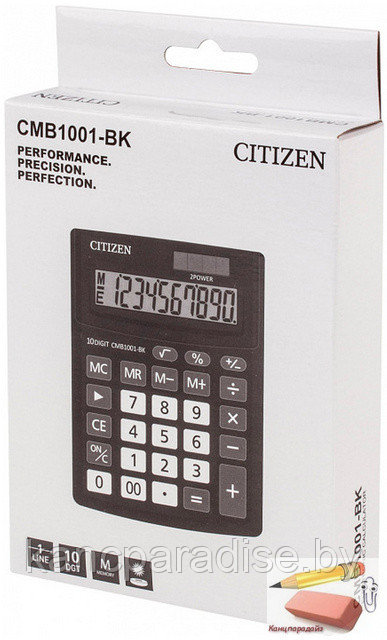 Калькулятор Citizen CMB-1001 BK, 10-разрядный, 137х102х31 мм., арт.CMB1001BK - фото 3 - id-p220957750