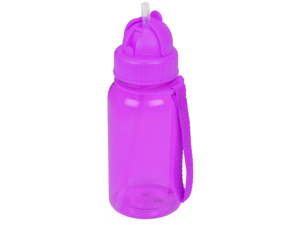 Бутылка для воды со складной соломинкой Kidz 500 мл, фиолетовый - фото 2 - id-p220958076