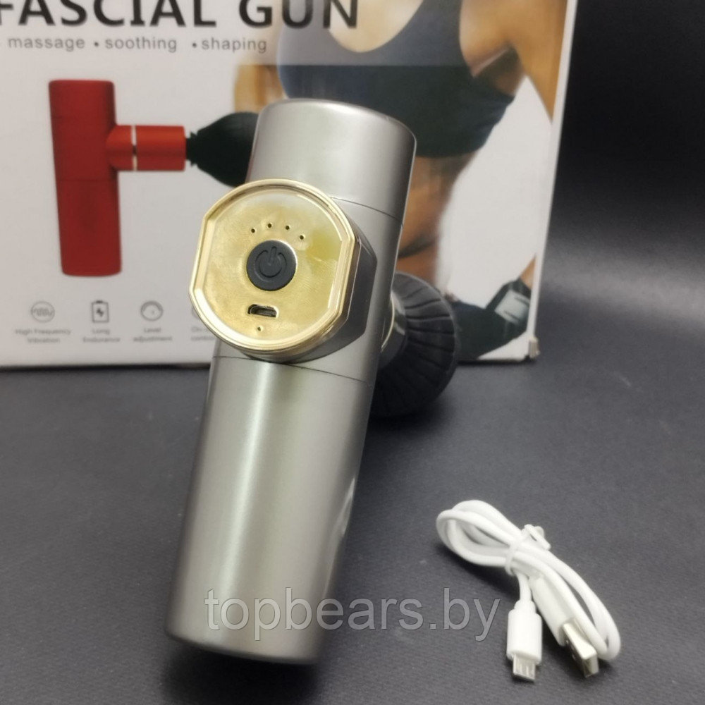Компактный портативный мышечный массажер (массажный перкуссионный ударный пистолет) MIni Fascial Gun (4 - фото 2 - id-p220958321
