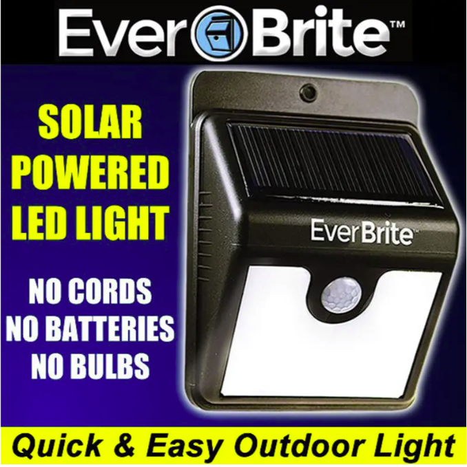 Уличный светодиодный светильник на солнечной батарее с датчиком движения Everbrite - фото 4 - id-p220958544