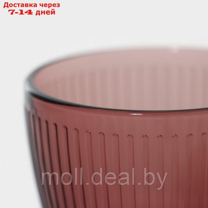 Чайный набор стеклянный "Луиз", 4 предмета, 280 мл, блюдце 13 см, цвет лилак - фото 4 - id-p220926516