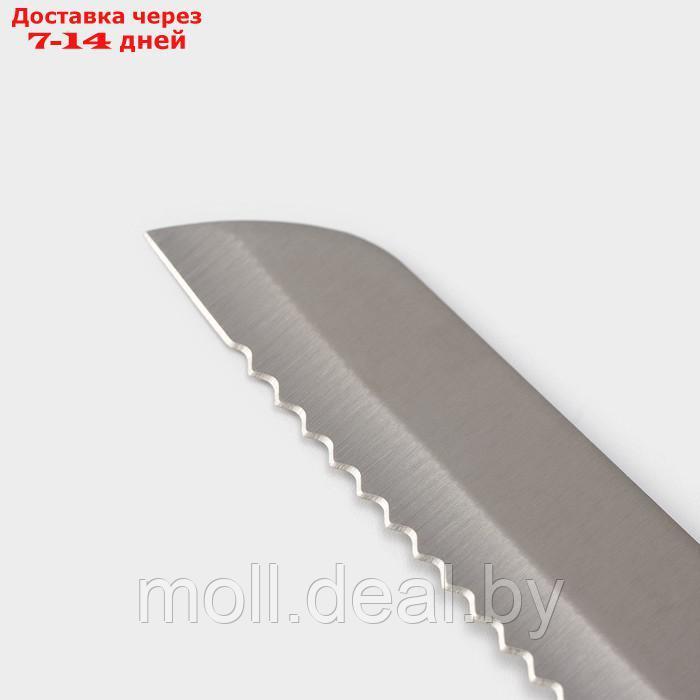 Набор кухонных ножей "Металлик" 6 предметов на подставке - фото 6 - id-p220926522