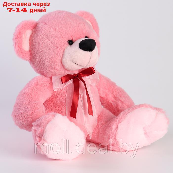 Мягкая игрушка "Медведь" с бантом, 40 см, цвет розовый - фото 2 - id-p220928514