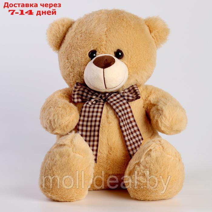Мягкая игрушка "Медведь" с бантом, 30 см, цвет бежевый - фото 1 - id-p220928524