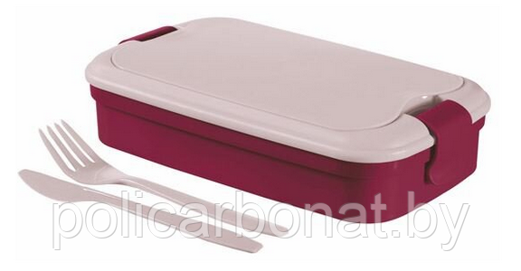 Контейнер пищевой прямоугольный Foodkeeper rectangular with cutlery 1,4L, Фиолетовый - фото 1 - id-p220957341