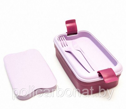 Контейнер пищевой прямоугольный Foodkeeper rectangular with cutlery 1,4L, Фиолетовый - фото 2 - id-p220957341