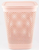 Корзина бельевая Laundry hamper 55L, Розовый