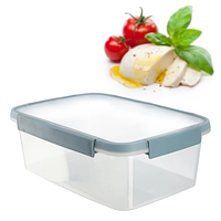 Контейнер пищевой прямоугольный Foodkeeper rectangular 3,5L, Прозрчный/ голубой