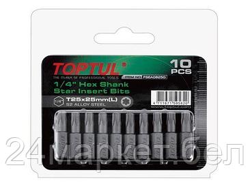 TOPTUL Тайвань Насадка TORX T6*25 1/4" 10шт блистер TOPTUL (FSEA0806G)