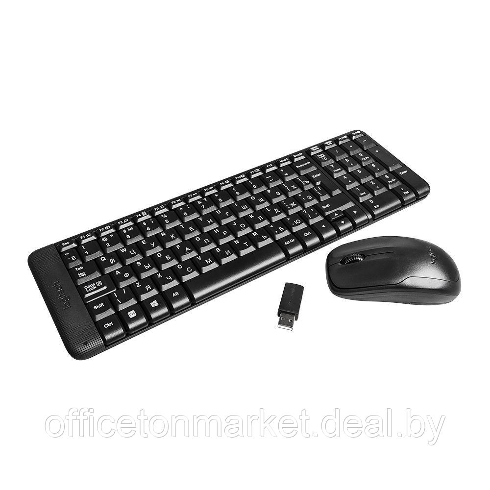 Клавиатура + мышь Logitech "MK220", беспроводная, черный - фото 1 - id-p220955013