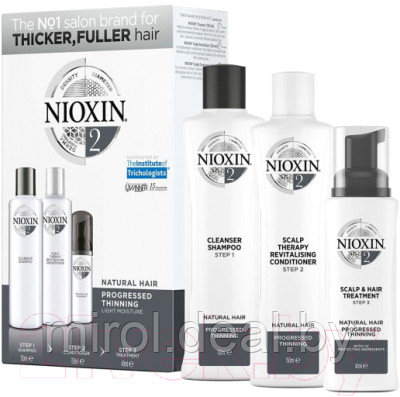 Набор косметики для волос Nioxin Система 2 шампунь 150мл+кондиционер 150мл+маска 40мл - фото 1 - id-p220961979