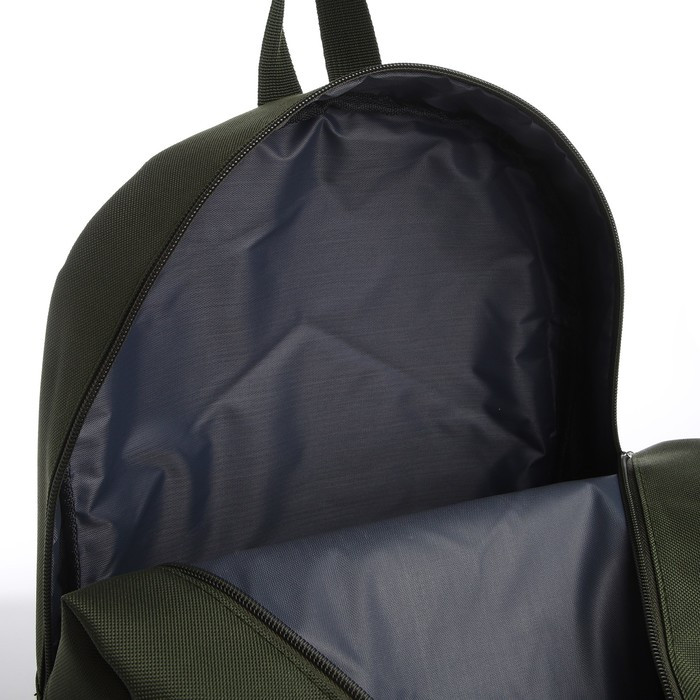 Рюкзак текстильный со брелком стропой, 38х29х11 см, хаки - фото 5 - id-p220963254