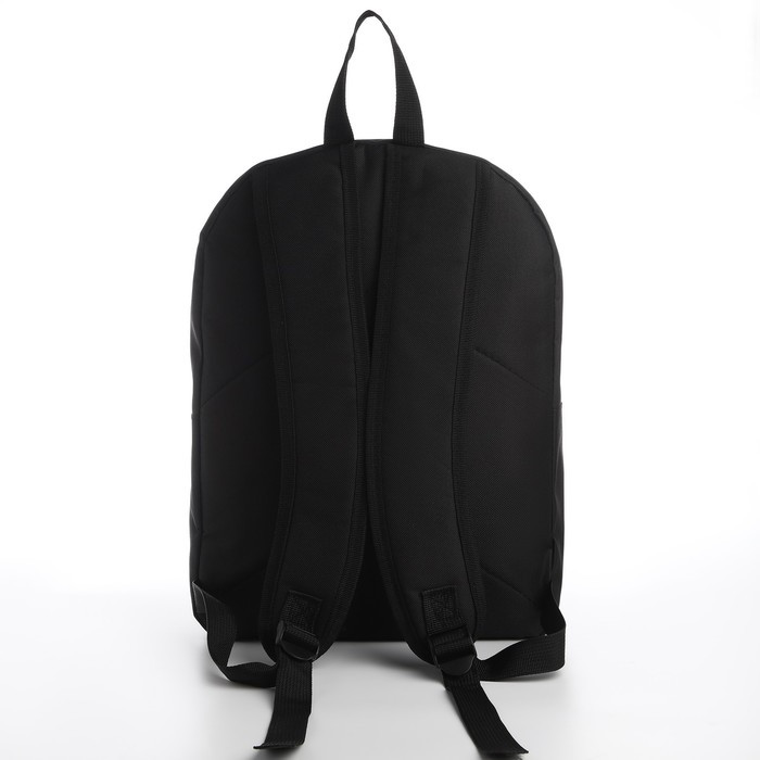 Рюкзак текстильный со брелком стропой, 38х29х11 см, черный - фото 4 - id-p220963255