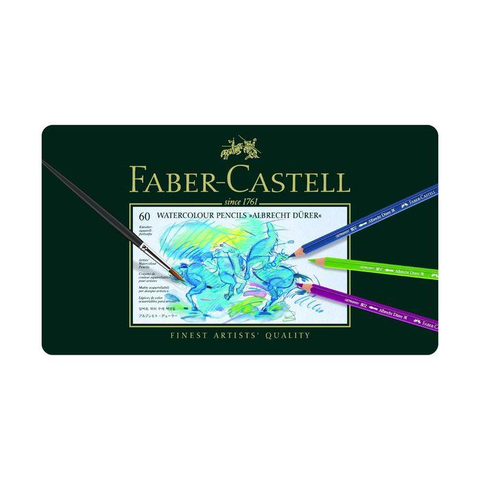 Карандаши художественные акварельные 60 цветов Faber-Castell ALBRECHT DÜRER®, металлическая коробка - фото 1 - id-p220963405