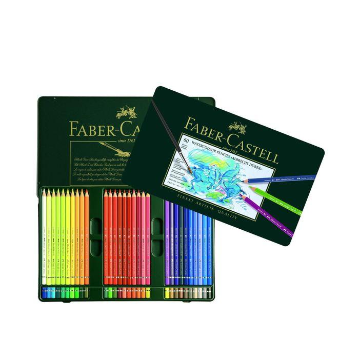 Карандаши художественные акварельные 60 цветов Faber-Castell ALBRECHT DÜRER®, металлическая коробка - фото 2 - id-p220963405