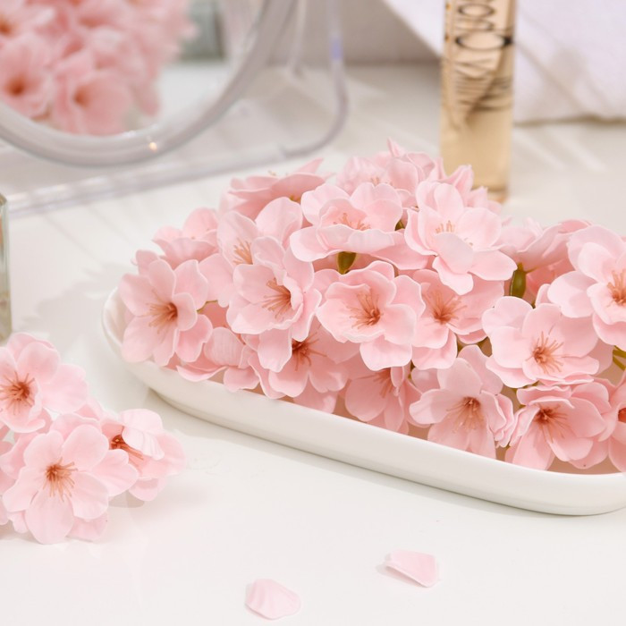 Цветы сакуры мыльные розовые, набор 50 шт - фото 3 - id-p220966492