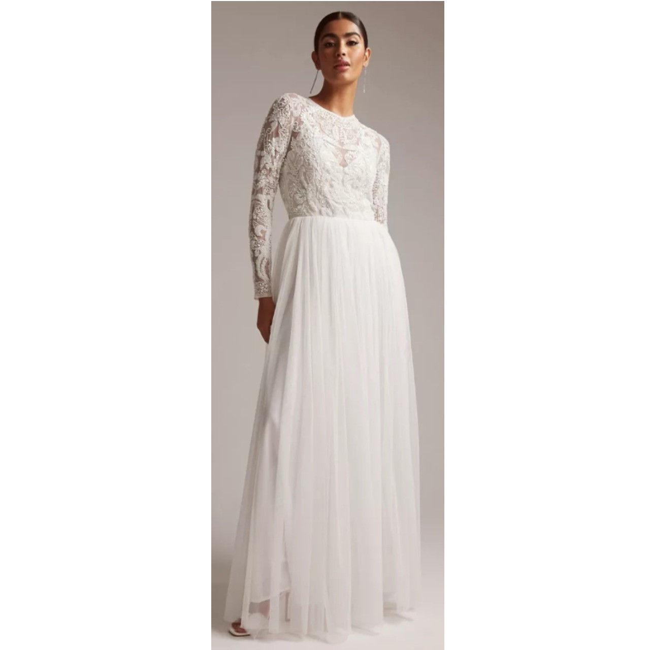 Свадебное платье ASOS DESIGN Elizabeth Color IVORY Размер EU 48 - фото 3 - id-p220972083
