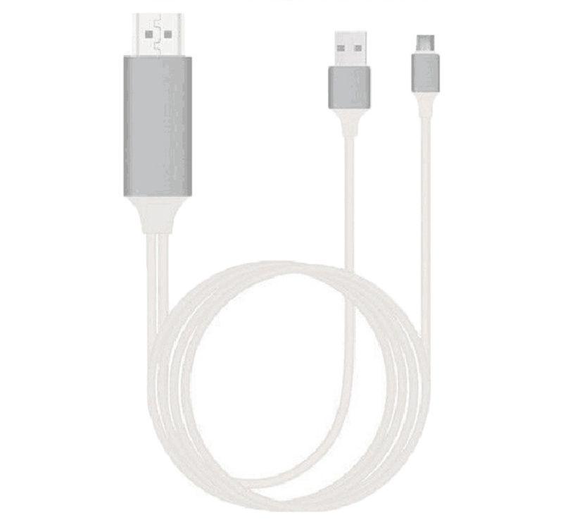 Кабель HDMI - USB3.1 Type-C для подключения смартфона к телевизору, 1,8 метра - фото 1 - id-p220972203