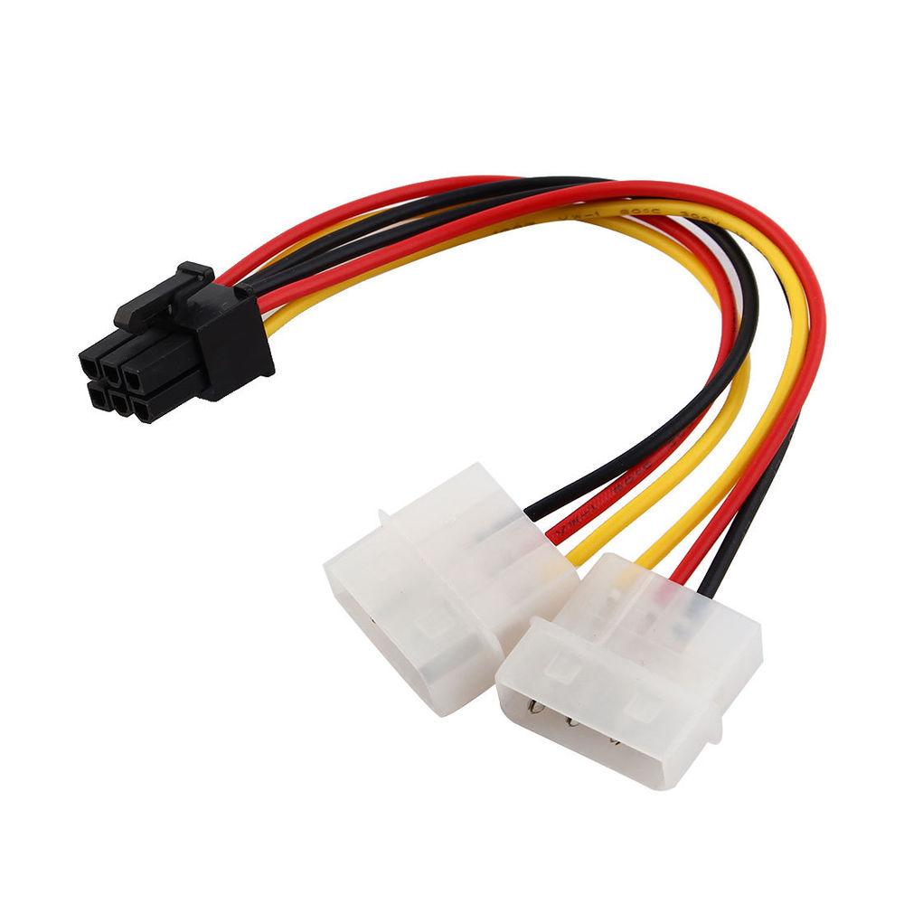 Кабель - переходник 2х Molex - 6 pin