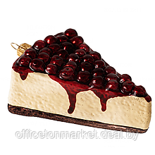 Украшение елочное "Cheesecake Slice", 9 см, стекло, разноцветный