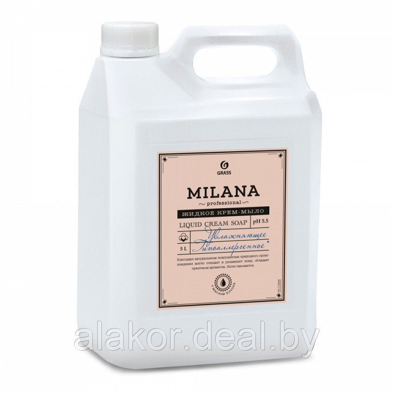 Мыло-крем "Milana Professional", 5 кг, молоко и мед - фото 1 - id-p220973447