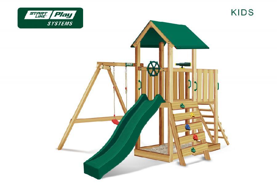 Детский городок Start Line Play KIDS эконом (green) - фото 1 - id-p220946089