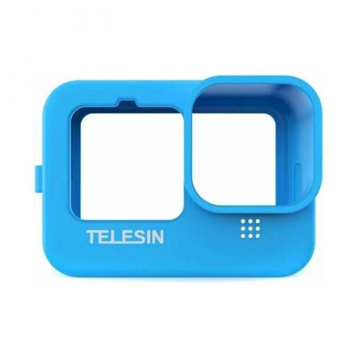 Чехол Telesin для GoPro Hero 12 / 11 / 10 / 9 Silicone Blue GP-HER-041 - фото 1 - id-p220923540