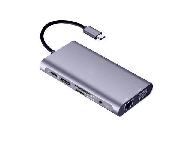 Док-станция KS-is USB Type-C 10 в 1 KS-701 - фото 1 - id-p220777981