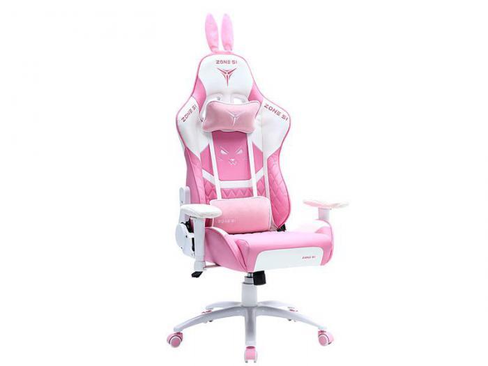 Компьютерное кресло для девушки розовое игровой стул геймерский для компьютера пк Zone 51 Bunny Z51-BUN-PI - фото 1 - id-p220923675